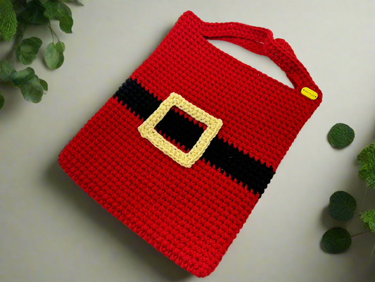 Handmade Crocheted Bohemian Bag - Santa Claus