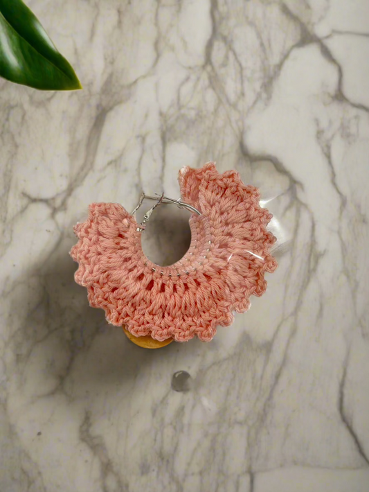 Handmade Crocheted Steel Earrings – Elegant & Unique