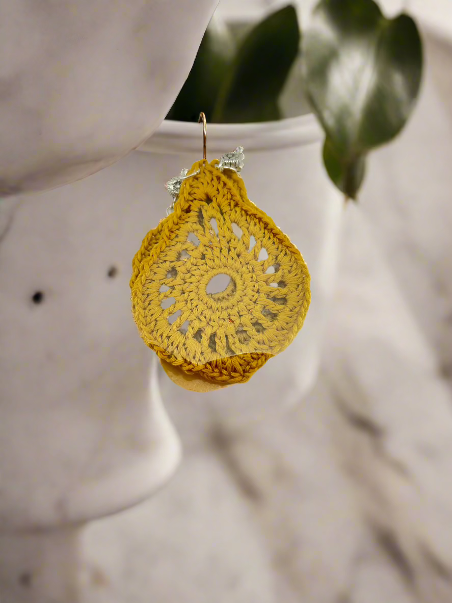 Handmade Crocheted Steel Earrings – Elegant & Unique