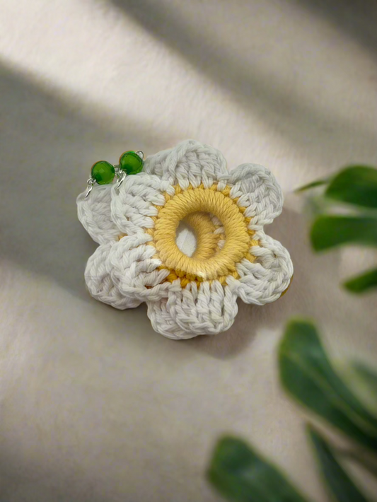 Handmade Crocheted Steel Earrings – Elegant & Unique