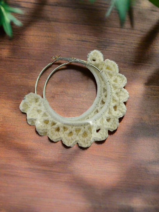 Handmade Crocheted Steel Earrings – Elegant & Unique